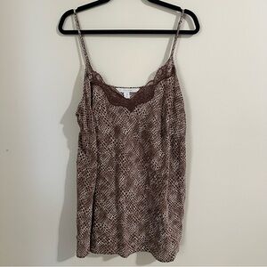 Cacique Silk Animal Print Sleep Tank 18/20